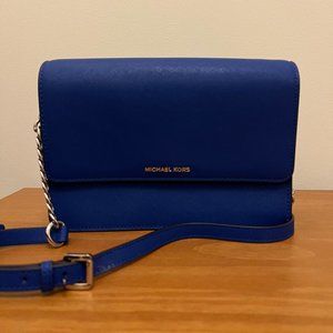 Michael Kors Classic Cobalt Blue Flap Crossbody